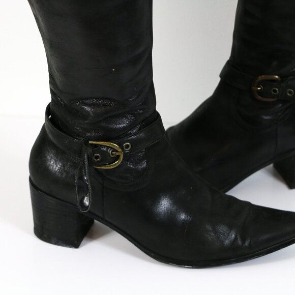 *Karston Black Full Zipper High Boot - Picture 3 of 8